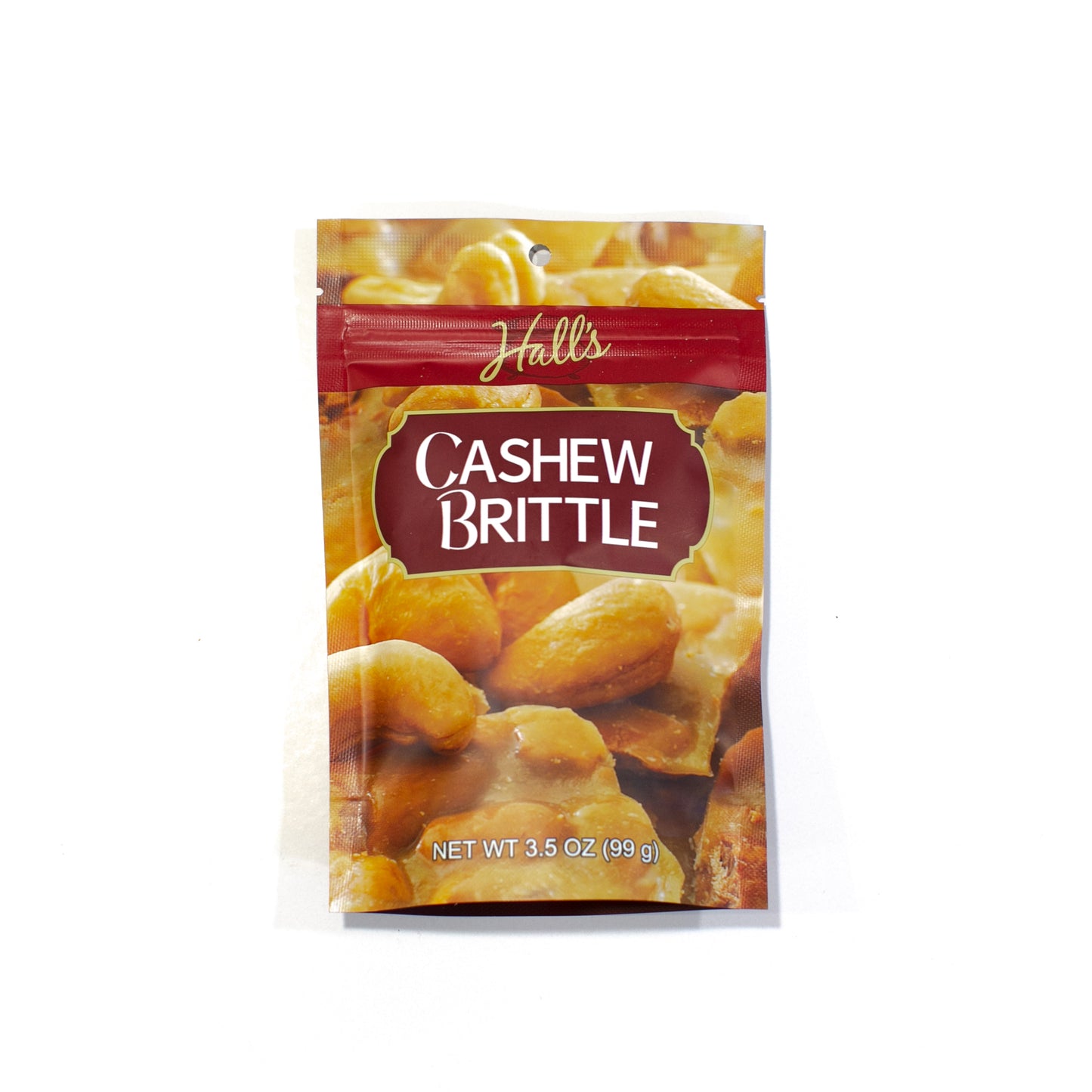 Hall's Cashew Brittle Snack Bags, 3.5 oz (5 count)