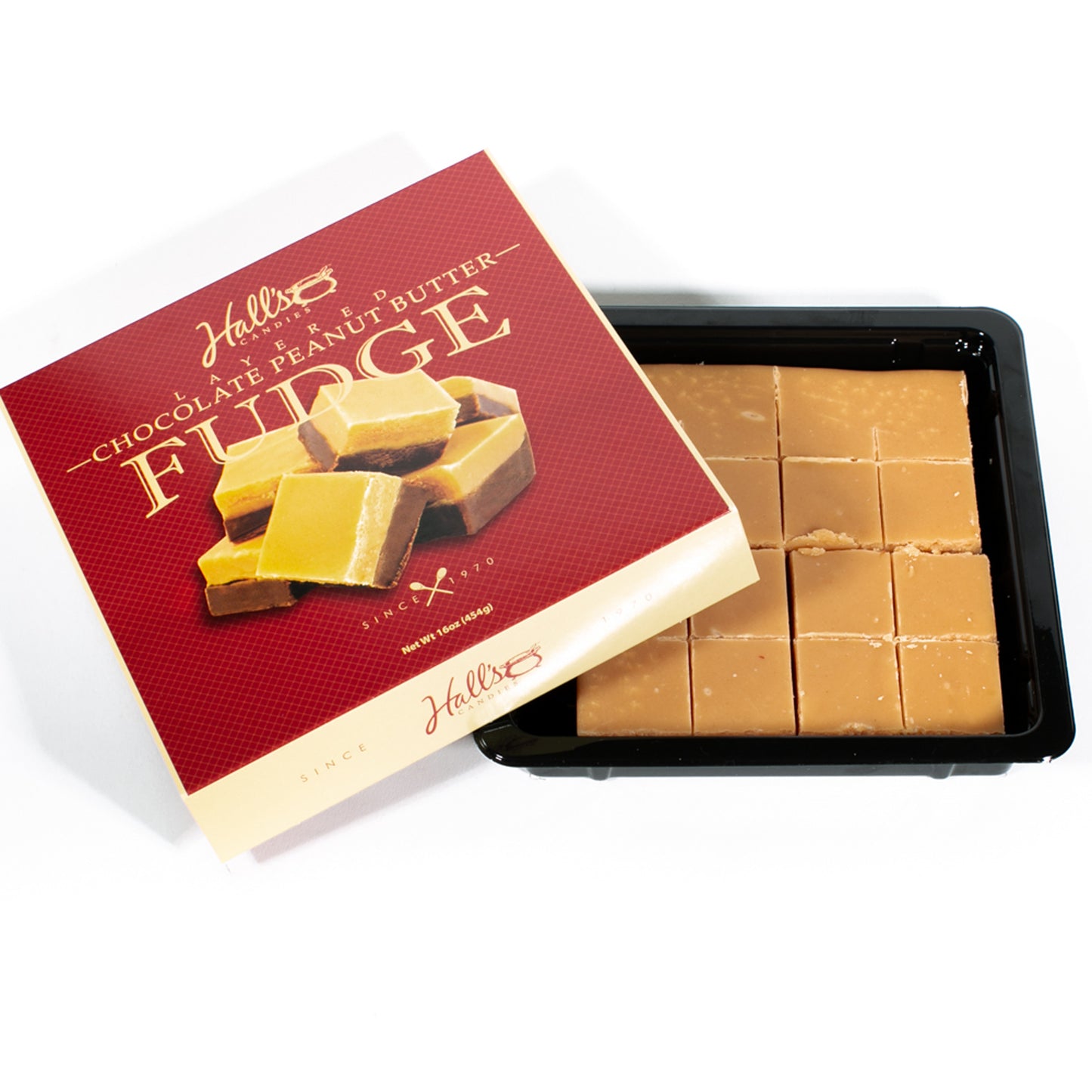 Chocolate Peanut Butter Layered Fudge