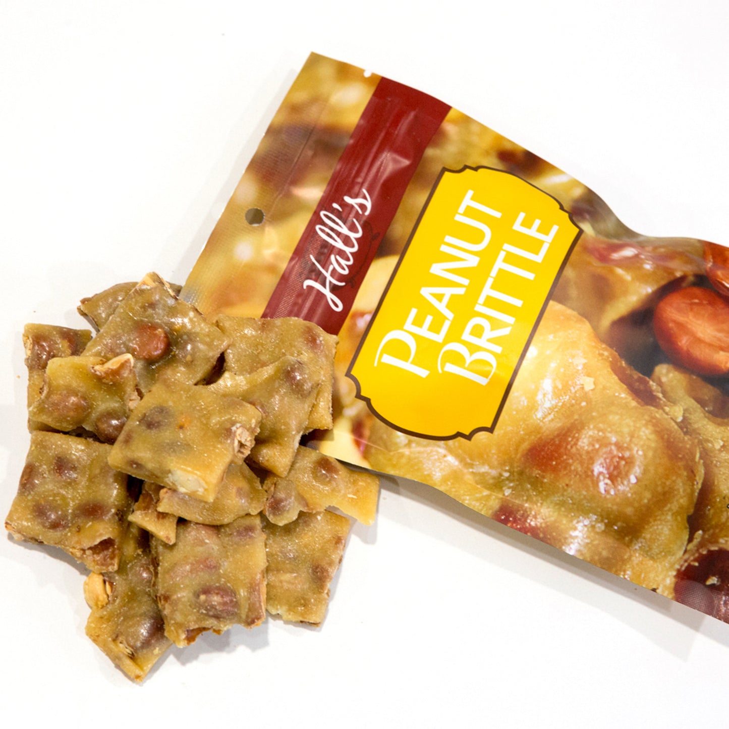 Hall's Peanut Brittle Snack Bags, 3.5 oz (5 count)