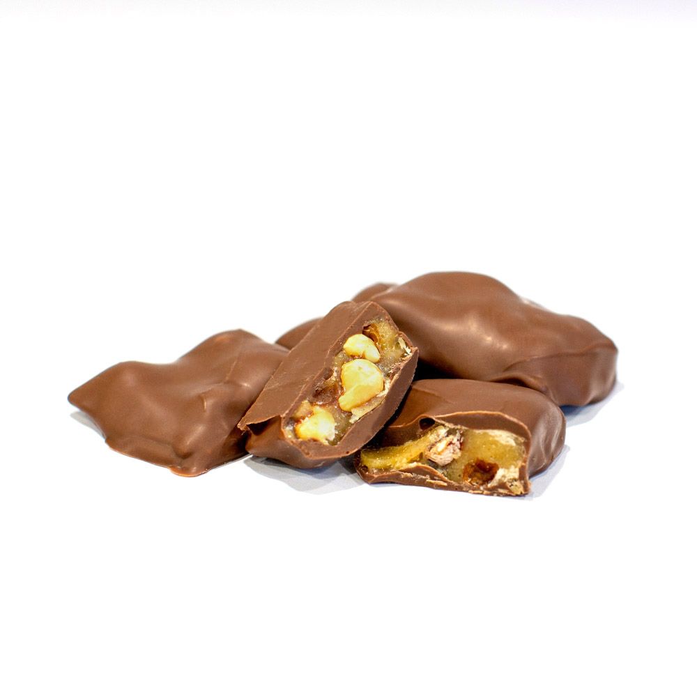 Milk Chocolate-Covered Peanut Brittle