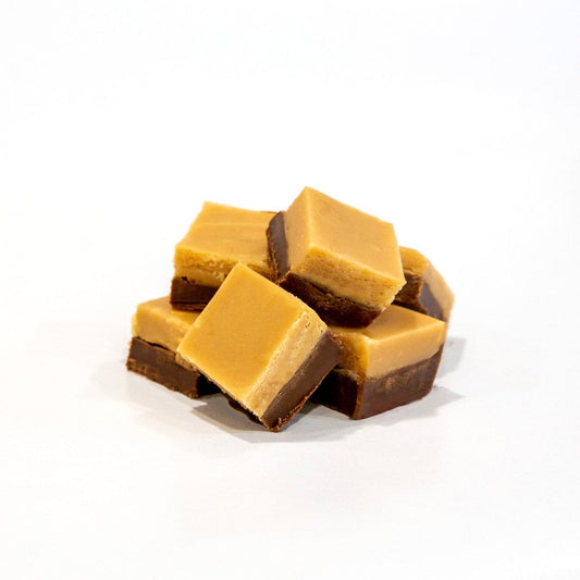Chocolate Peanut Butter Layered Fudge
